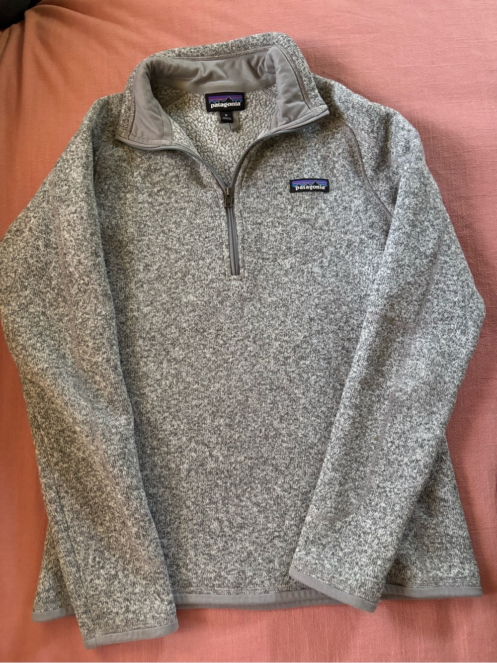 Patagonia Gray Heather Quarter-Zip Fleece Pullover